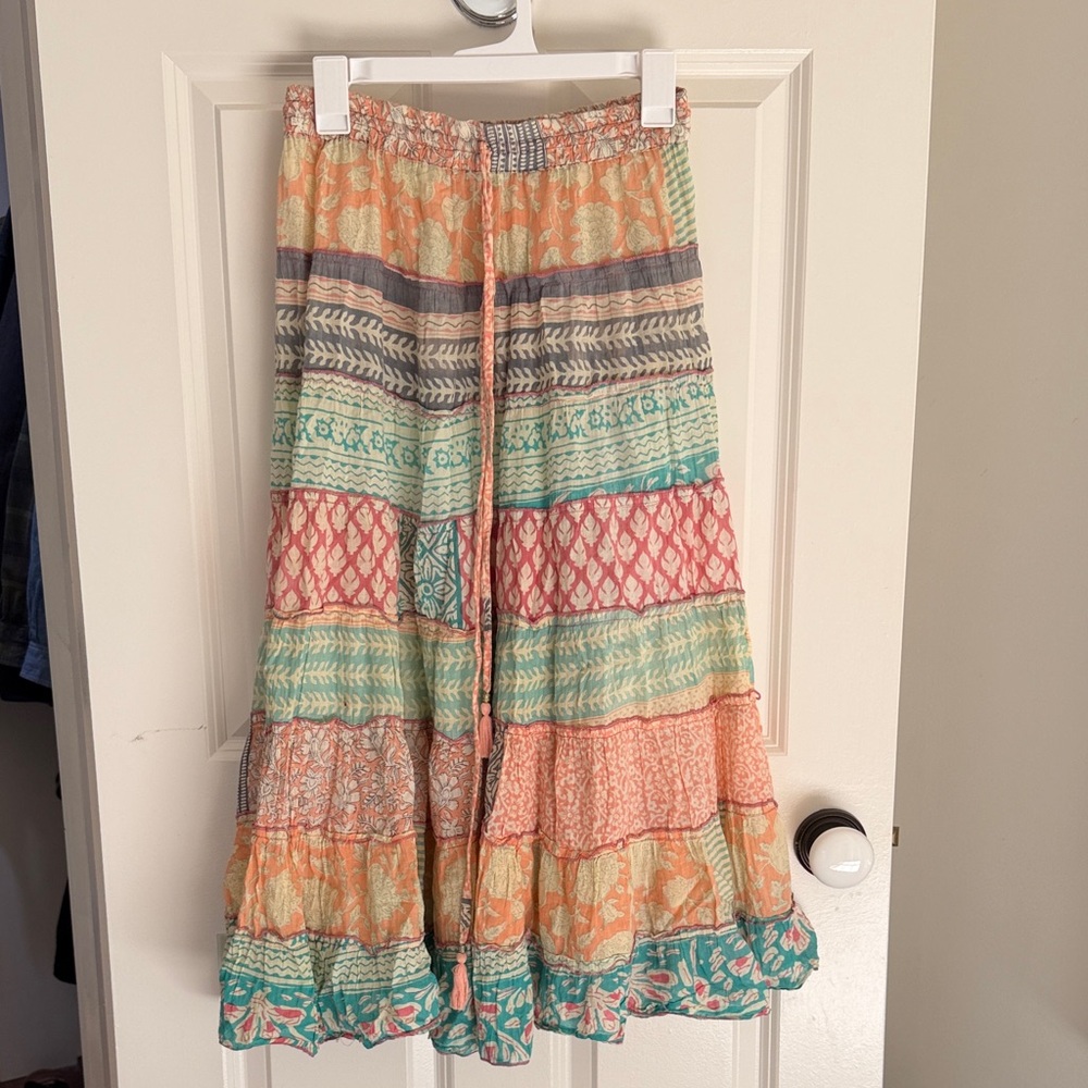 Colorful Striped Maxi Skirt